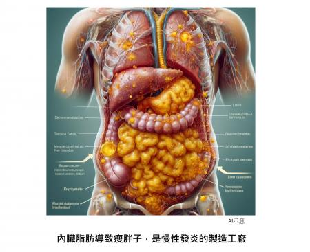 瘦胖子：外表瘦，肚子凸，內臟脂肪在作怪