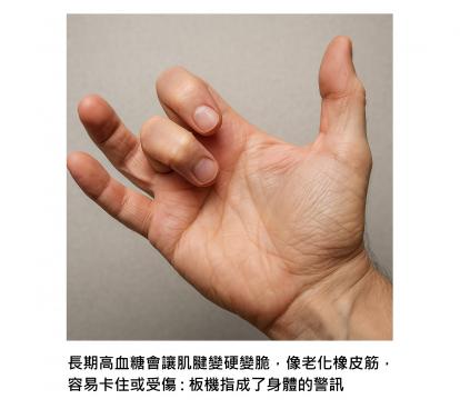 不是年紀大，也不一定是用太多 - 手指卡住可能是血糖出了問題