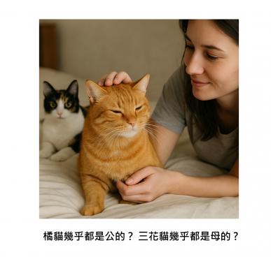 為什麼橘貓總是特別親人？為什麼幾乎都是公的？還有那種身上斑斑點點的三花貓，怎麼幾乎清一色是女生？