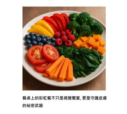 彩虹餐抗光老化 – 吃得繽紛 皮膚就能自己防曬