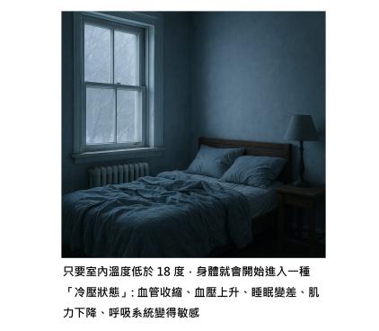寒冷的房間正在默默改變我們的健康 – 室內溫度18度的分界線，冬天健康指南